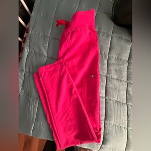 Shocking Pink High Waisted Yola Tall Skinny Scrub Pant
S/Tall